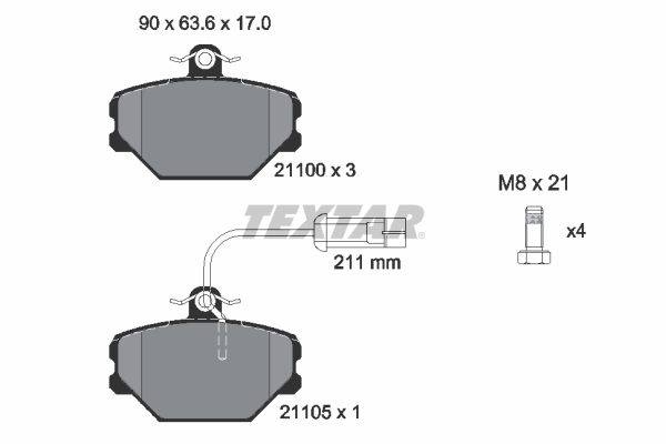 Remblokset Textar 2110005