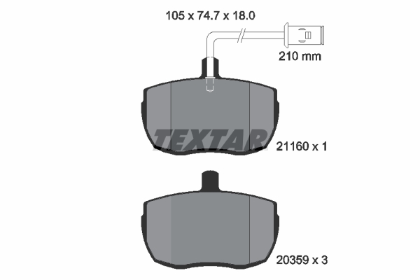 Remblokset Textar 2116002