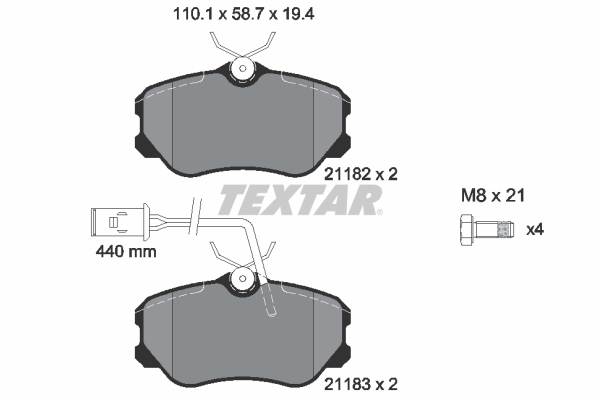 Remblokset Textar 2118204