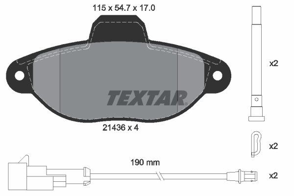 Remblokset Textar 2143609