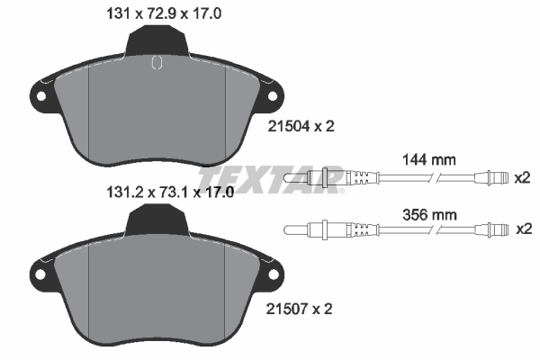 Remblokset Textar 2150401