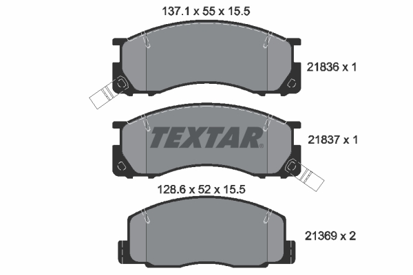 Remblokset Textar 2183601