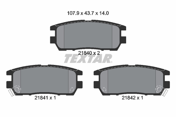 Remblokset Textar 2184002