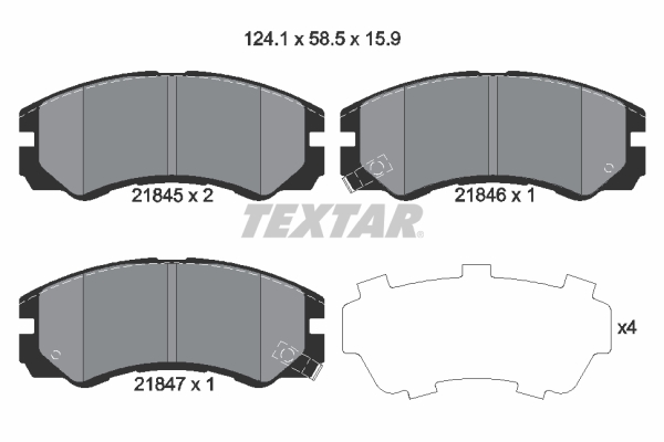 Remblokset Textar 2184501