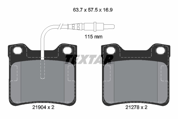 Remblokset Textar 2190403