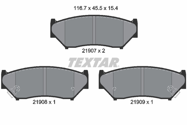 Remblokset Textar 2190701