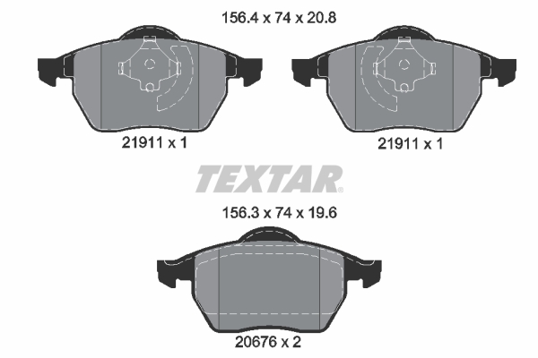 Remblokset Textar 2191102