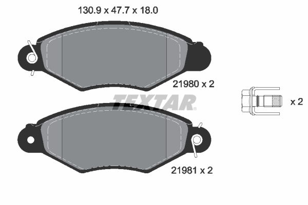 Remblokset Textar 2198004