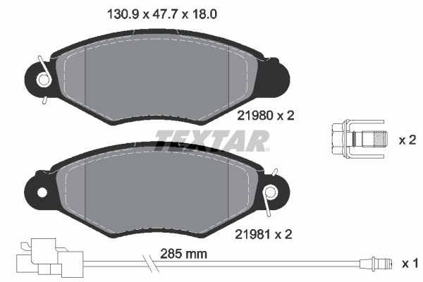 Remblokset Textar 2198009