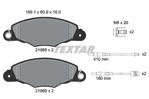 Remblokset Textar 2198804