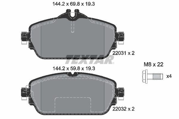 Remblokset Textar 2203102