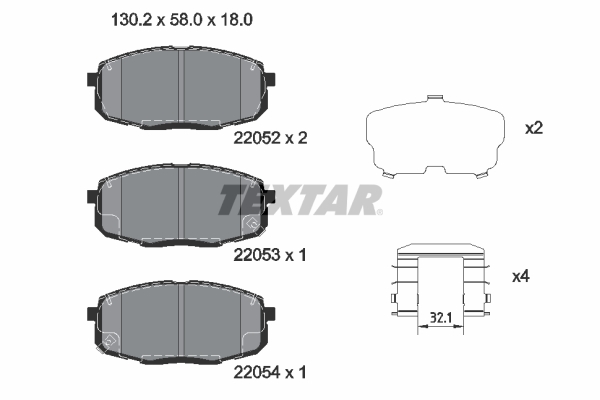 Remblokset Textar 2205201