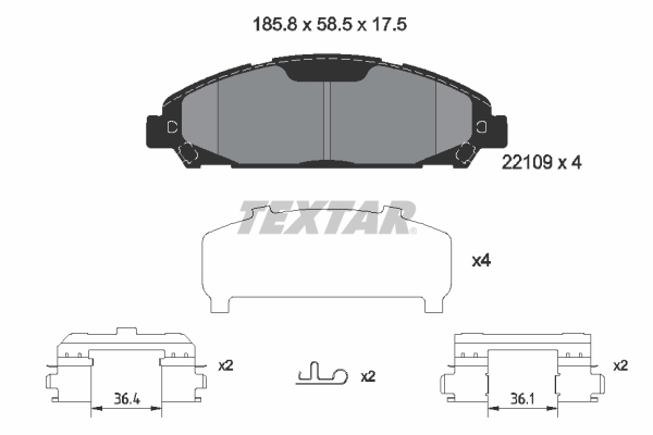 Remblokset Textar 2210901