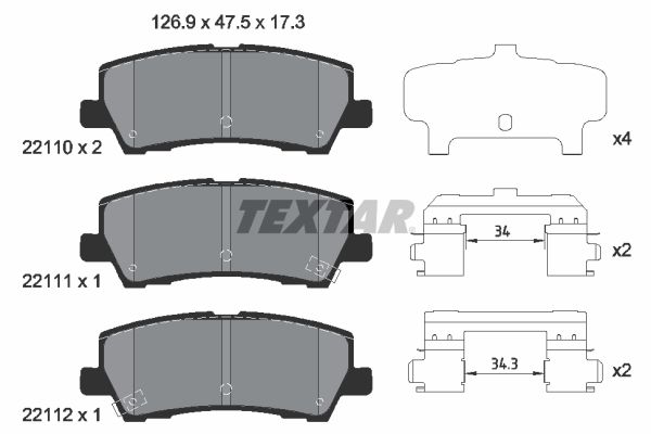 Remblokset Textar 2211003