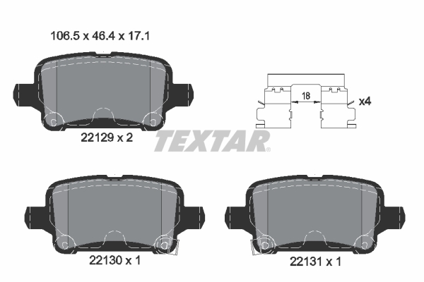 Remblokset Textar 2212901