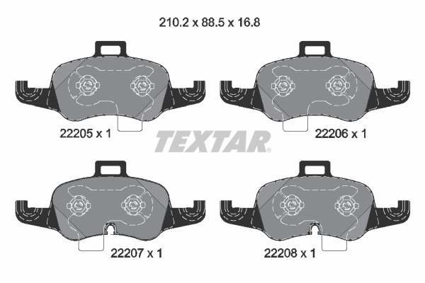 Remblokset Textar 2220501