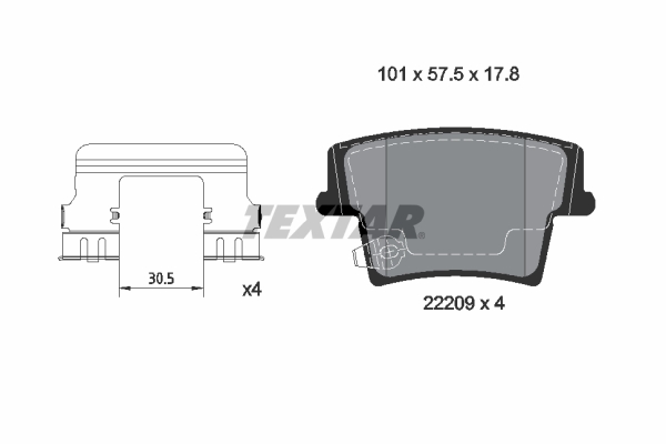 Remblokset Textar 2220903