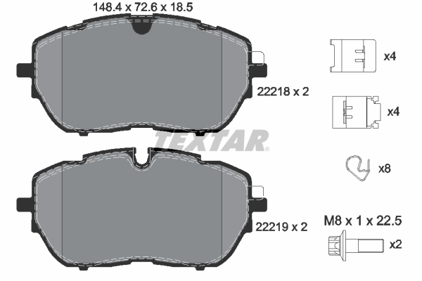 Remblokset Textar 2221801