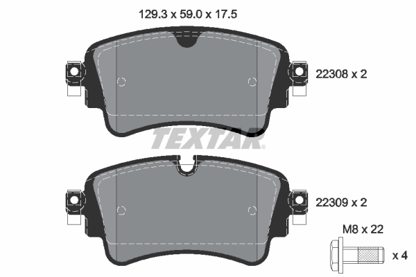 Remblokset Textar 2230801