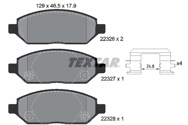 Remblokset Textar 2232601