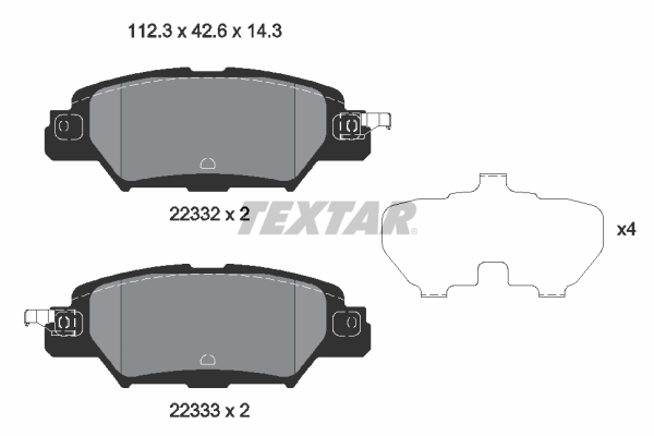 Remblokset Textar 2233201