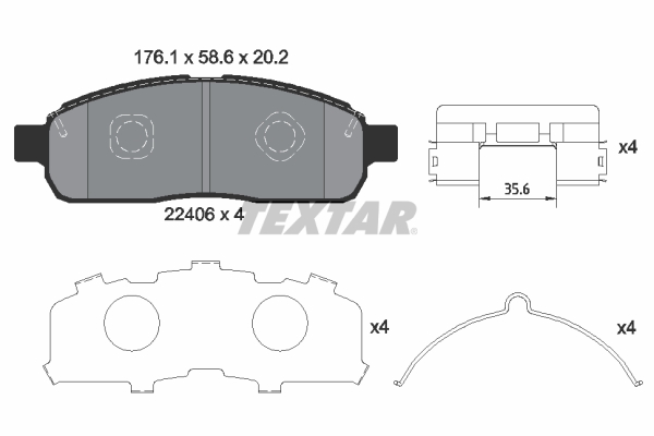 Remblokset Textar 2240601