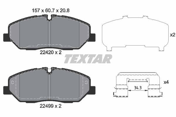 Remblokset Textar 2242001