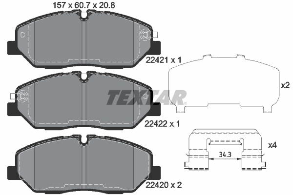 Remblokset Textar 2242101