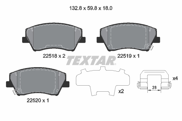 Remblokset Textar 2251801