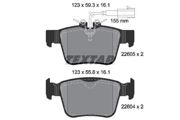 Remblokset Textar 2260501