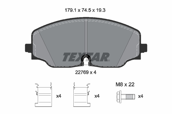 Remblokset Textar 2276901