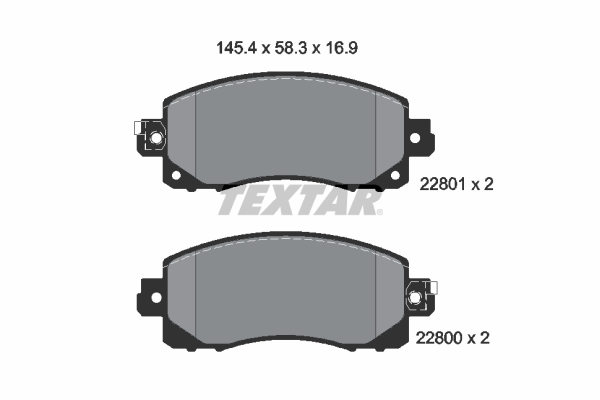 Remblokset Textar 2280001