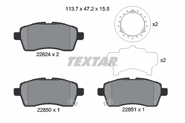 Remblokset Textar 2282401