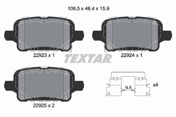 Remblokset Textar 2292301