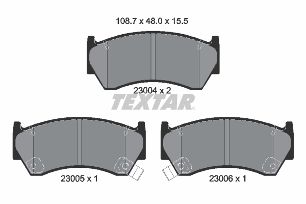 Remblokset Textar 2300401