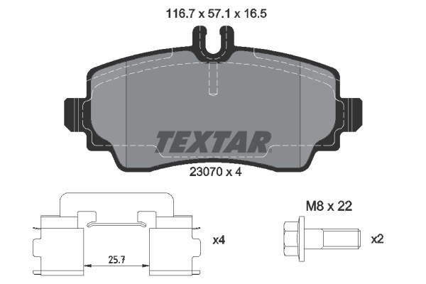 Remblokset Textar 2307004