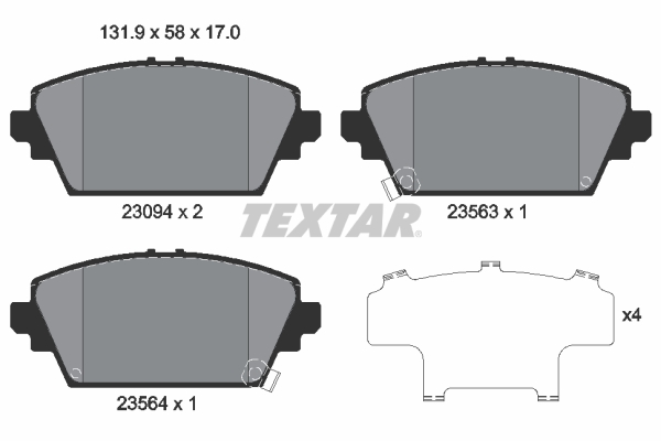 Remblokset Textar 2309401