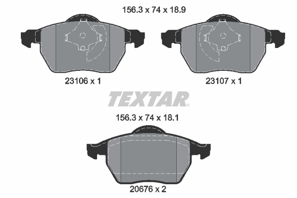 Remblokset Textar 2310601