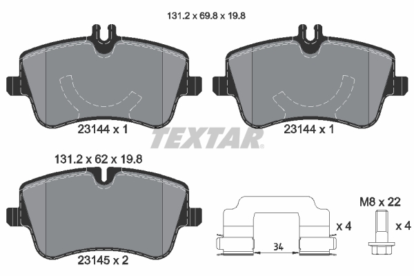 Remblokset Textar 2314402