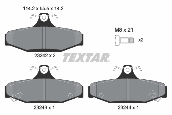 Remblokset Textar 2324201