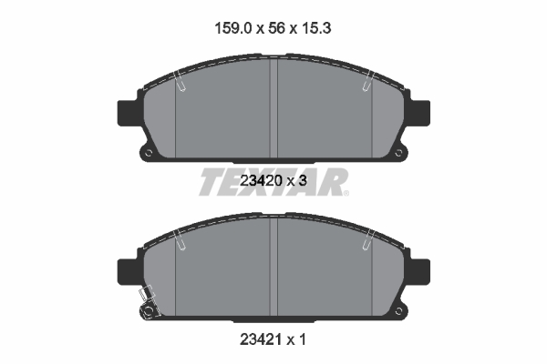 Remblokset Textar 2342006