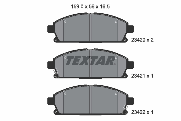 Remblokset Textar 2342001