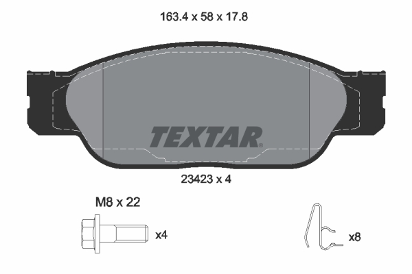 Remblokset Textar 2342301