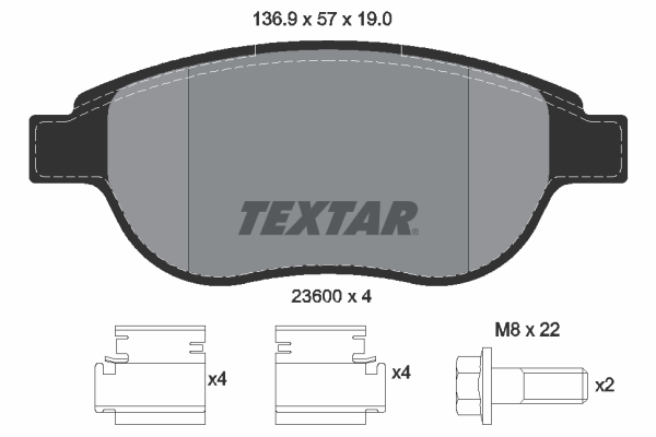 Remblokset Textar 2360001