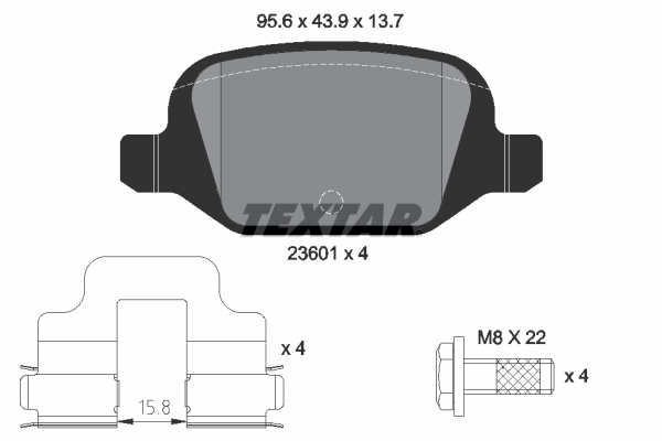 Remblokset Textar 2360102