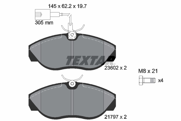 Remblokset Textar 2360201