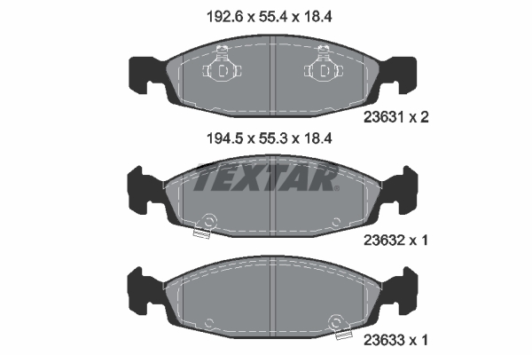 Remblokset Textar 2363101