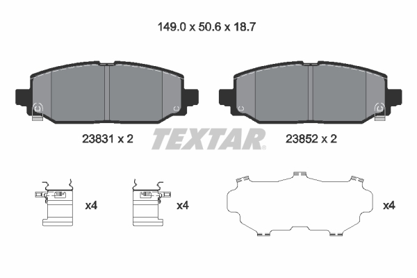 Remblokset Textar 2383101