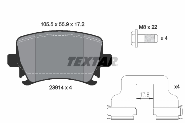 Remblokset Textar 2391401