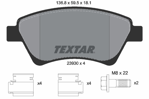 Remblokset Textar 2393001